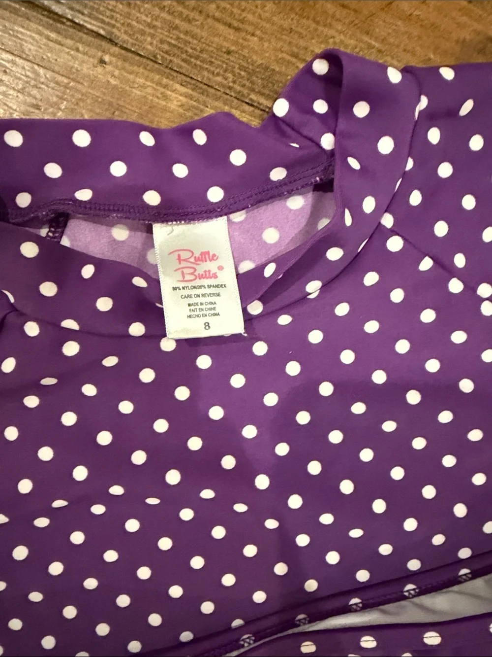Ruffle Butts Navy and White Gingham Rash Guard